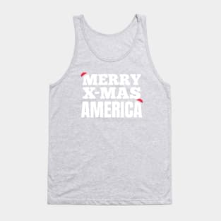 Merry X-Mas America Tank Top